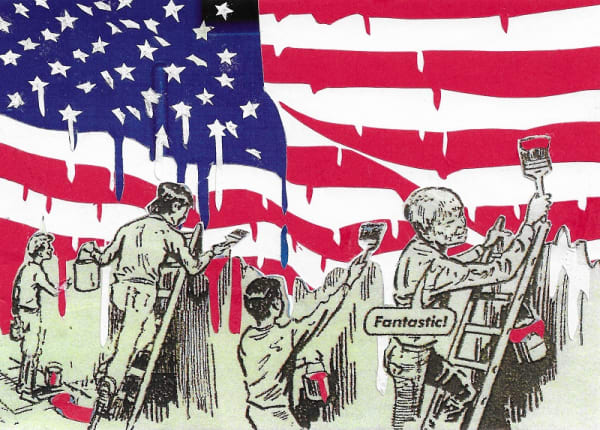 David Mach HRSA, On The Wall (Star-spangled Banner)