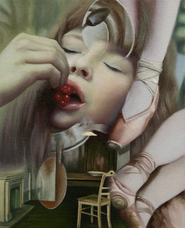 Lotta Wald When you wake, my love, do not reveal your secret, 2024 Oil on canvas 22.5 x 18 cm