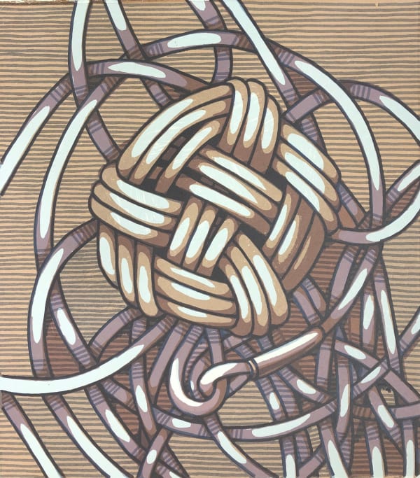 Arthur Watson PPRSA Iron Fist & Fankle, 2023 Screenprint Image: 43 x 38 cm Framed: 50 x 45 cm Edition of 12