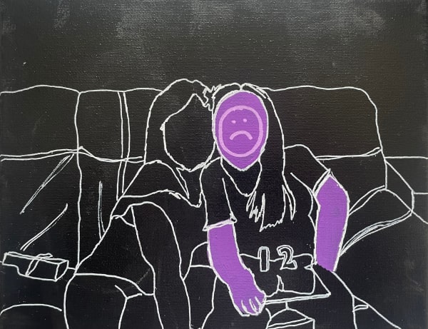 Rachel Glen The Birthday Curse 12, 2023-2024 Acrylic on canvas 25 x 20 cm