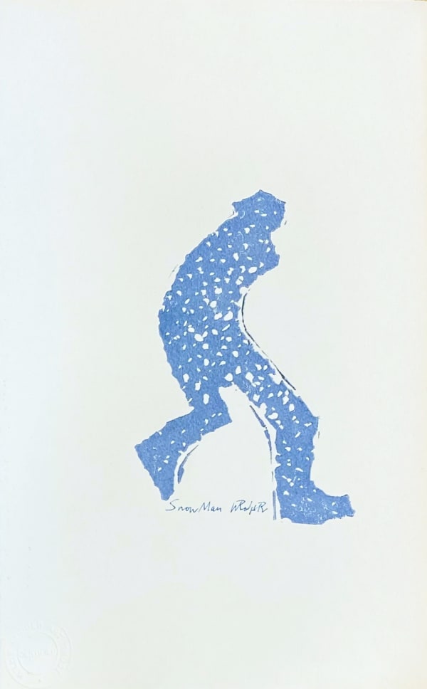 Willie Rodger RSA Snow Man, 1996 Linocut 16.5 x 11 cm Variable edition of 6