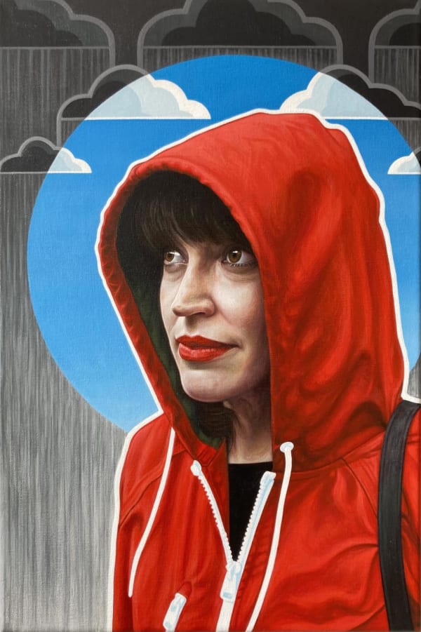 Fraser Douglas The Socialist, 2025 Acrylic on canvas Unframed: 46 x 31 x 4 cm Framed: 50 x 35 x 5 cm