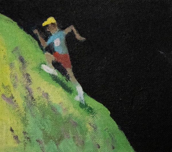 John Brown A Part of the Observable Universe 15 Acrylic on cotton on wood fragment Dimensions variable - approximate size 10 x 10 cm