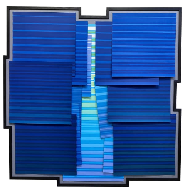 Arthur Watson PPRSA Geometric Moon Path, 1994-2020 In collaboration with Ross Matheson Unique assembly of screenprints 101 x 99 cm