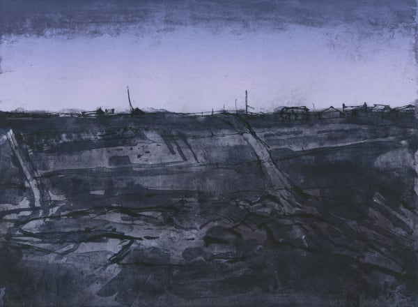 Victoria Crowe RSA Night Reflection, 2024 Stone plate lithograph with monotype 38 x 51 cm Edition of 34