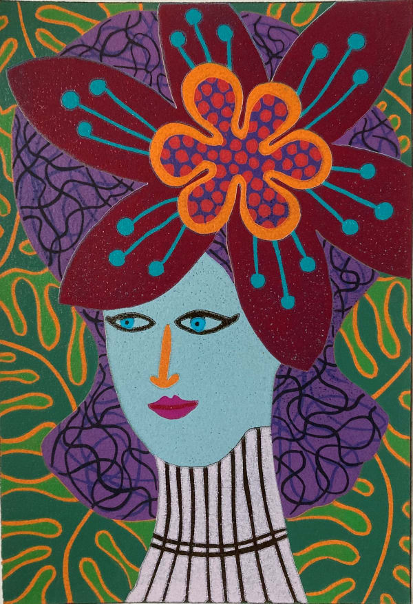 Claire Roberts Corolla, 2020 Linocut Unframed: 27.5 x 19 cm Framed: 52 x 40 cm Edition of 6