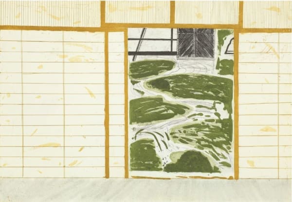 Elizabeth Blackadder RSA Japanese Garden II, 2005 Etching 35.5 x 54.5 cm Edition of 50 plus 5 artist's proofs
