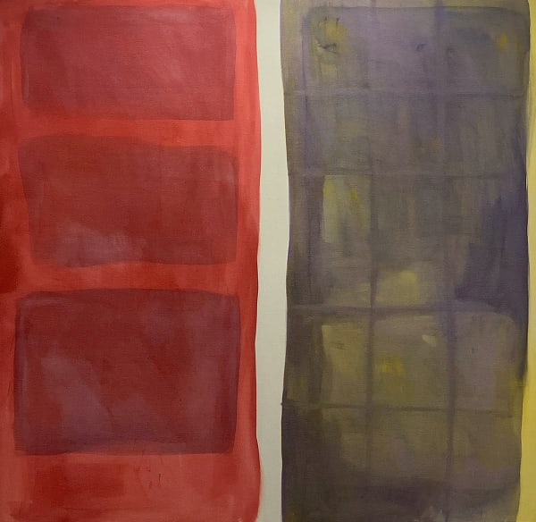 Dora Padfield Grid and Door Acrylic on canvas 165 x 170 cm