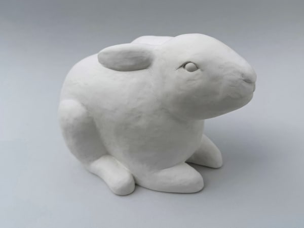 Marion Smith RSA White Rabbit, 2025 Plaster 11.5 x 18 x 11.5 cm