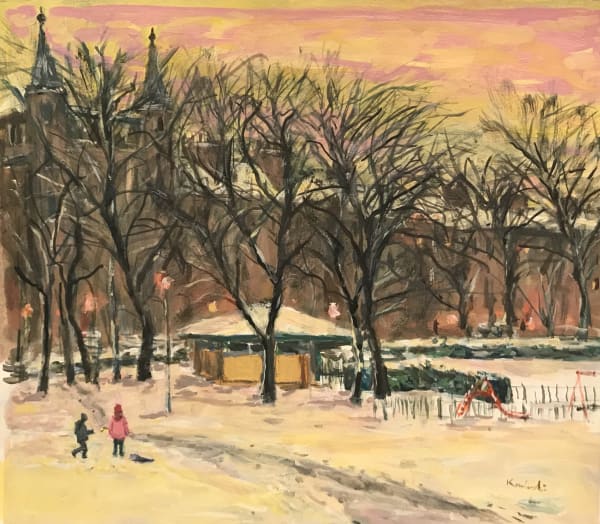 Henry Kondracki RSA Childhood Friends Mixed media on paper 37 x 42 cm