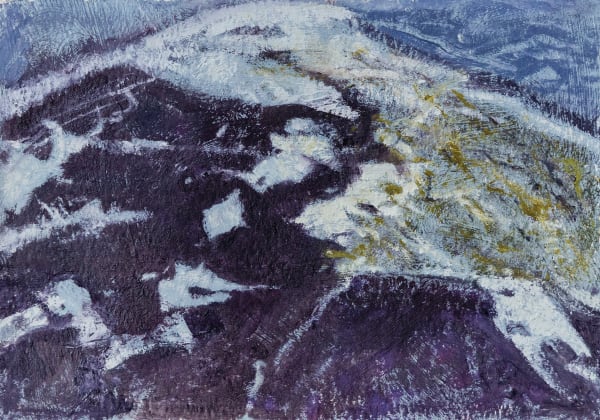 Victoria Crowe RSA Burnt Heather Hill, 2025 Oil on primed paper 15 x 21 cm