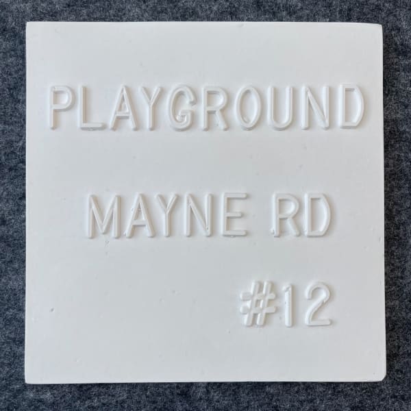 Rachel McClure Playground, 2022 Plaster 20 x 20 x 1 cm