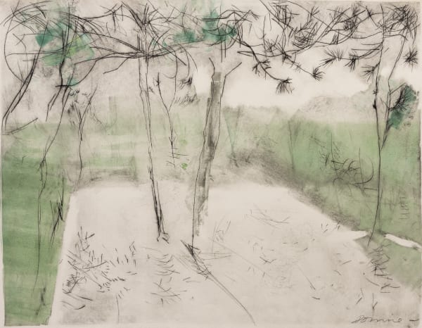 Kate Downie RSA The Clearing , 2011-15 Monoprint with drypoint 44 x 57 cm