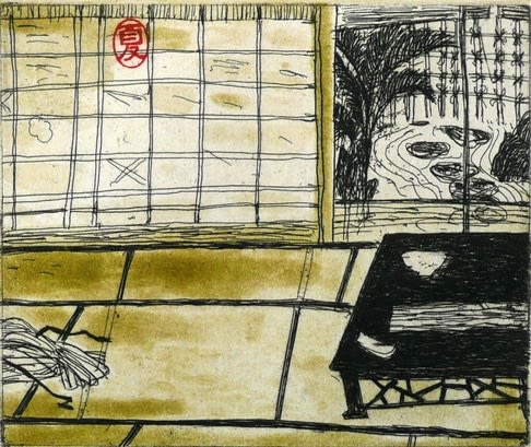 Elizabeth Blackadder RSA, View of a Garden, 1996