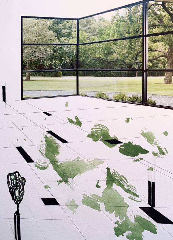 Gareth Fisher PRSA Untitled IV, from the series Regions of the Ideal, 2020 Collage on watercolour paper 32 x 24 cm