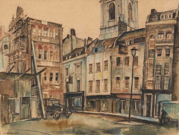 William Wilson RSA Salisbury Square, London, 1936 Watercolour and chalk 45.8 x 34.4 cm