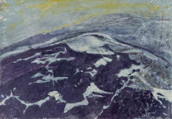 Victoria Crowe RSA Black Hill and Distant Slopes, 2025 Oil on primed paper 14.5 x 21 cm