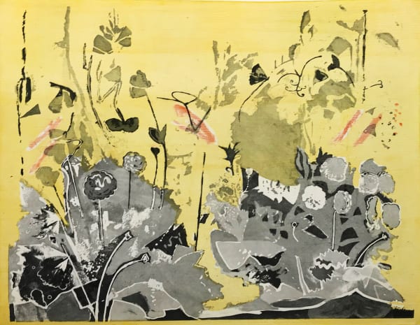 David Michie RSA Yellow Garden, circa 1979 Etching 63 x 73 cm Edition of 50