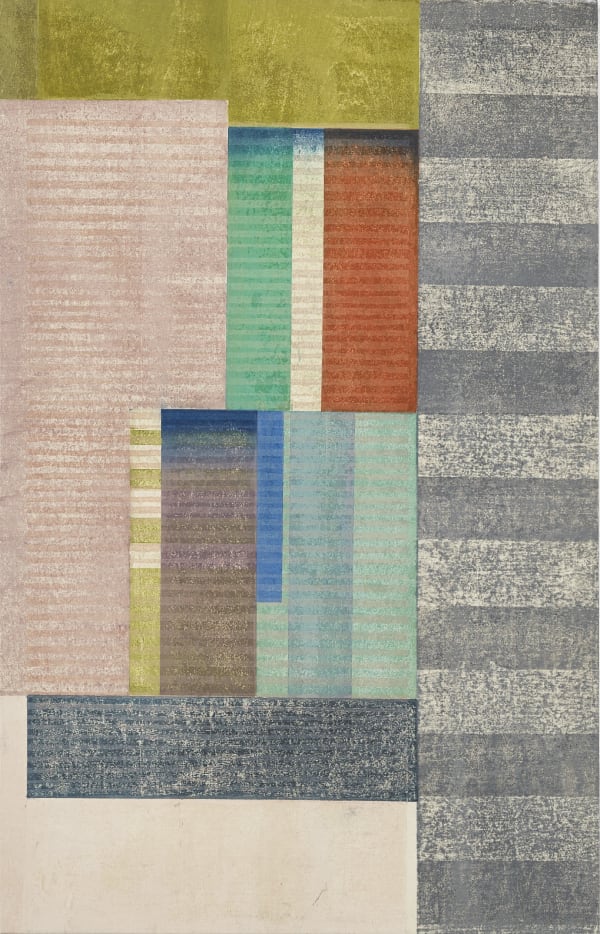 Paul Furneaux RSA Kyoto: Spring Mokuhanga on panel 73.5 x 47 x 4 cm