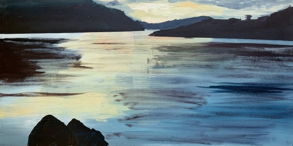 Aidan Stephen Ibid VII, 2020 Oil on board 29 x 56 cm