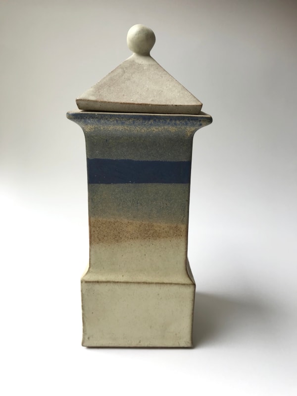Frank Pottinger RSA Untitled (Lidded Vessel I) Stoneware with coloured glazes 25 x 9 x 9 cm