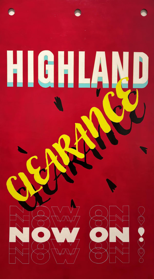 Ewan Douglas Clearance, 2025 Enamel on plywood 210 x 122 cm