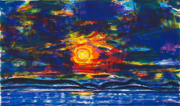 John Houston RSA Sunset over Fife, 1995 Screenprint 56.5 x 91.5 cm Edition of 40 plus 3 artist's proofs