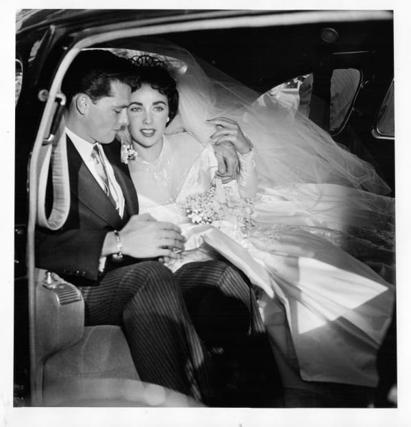 Frank Worth, Elizabeth Taylor & Conrad Hilton jr. Wedding, 1950