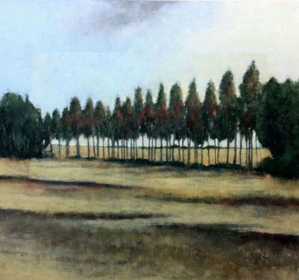 Luis Gal Cypress Trees, 2011 Cold encaustic on canvas 47.8 x 51" 121.3 x 129.5 cm