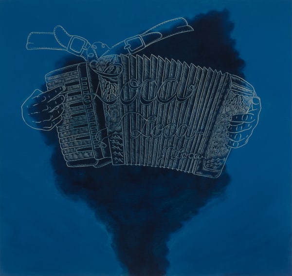 Richard 'Ricky' Armendariz Loca Loca Loca, 2014 Oil on carved plywood 24 x 24" 61 x 61 cm