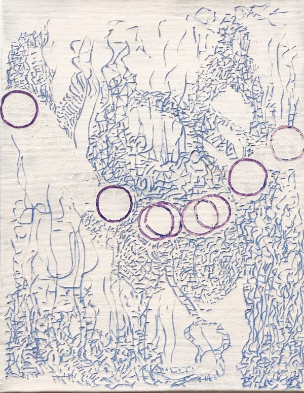 Cecilia Biagini Pin-pon, 2018 Acrylic on canvas 18 x 14 in 45.7 x 35.6 cm