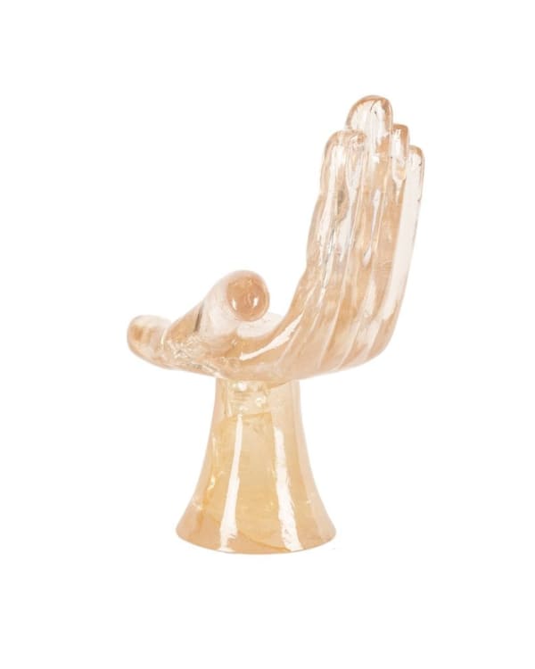 Pedro Friedeberg Mano transparente, 2021 Resin 18.9 x 11.5 x 9.9 in 48 x 29 x 25 cm AP