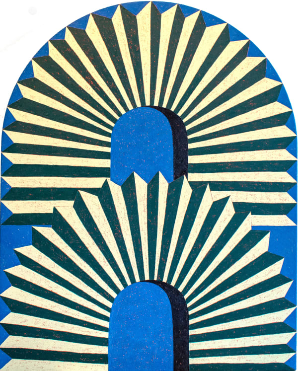 Matt Kleberg Moonlight Chicken Fight, 2024 Oil stick on canvas 48 x 38 in 121.9 x 96.5 cm