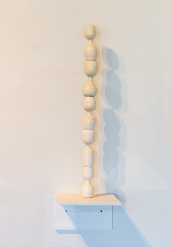 Nate Cassie Endless Column, Version 1 after Brâncuși, 2023 Glazed porcelain 30 x 2.5 x 2 in 76.2 x 6.3 x 5.1 cm