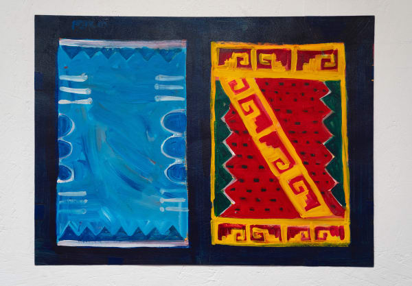 Frank Romero Paginas del Libro, 1980 Oil on paper 22.125 x 29.75 in 56.2 x 75.6 cm