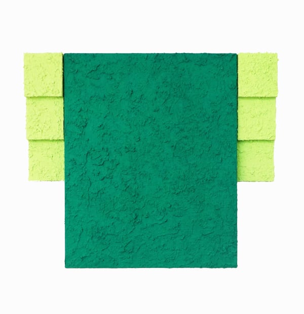 Eric Santoscoy-McKillip Limonada, 2020 Acrylic, flashe, and stucco on canvas and wood 24 x 20 x 2.25 in 61 x 50.8 x 5.7 cm