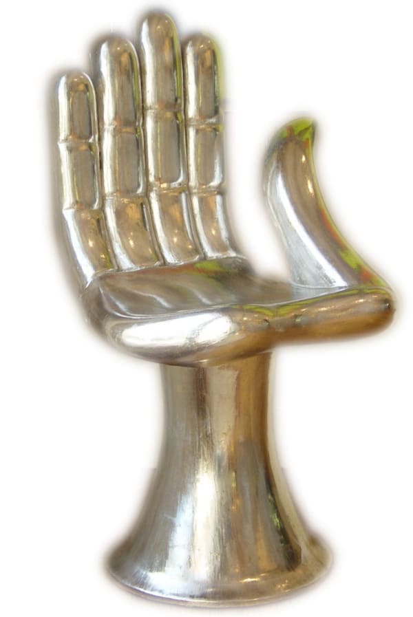 Pedro Friedeberg Silver Chair, 2006 Silver-leaf on wood sculpture 37 x 20 x 25" 94 x 50.8 x 63.5 cm