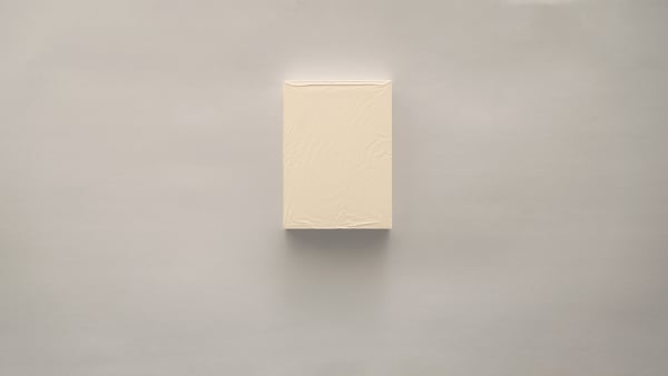 Fernando Polidura Twenty-ninth Adjustment, 2023 Vinyl paint, paper, shrink wrap film 9.5 x 6.9 x 1.4 in 24 x 17.5 x 3.5 cm