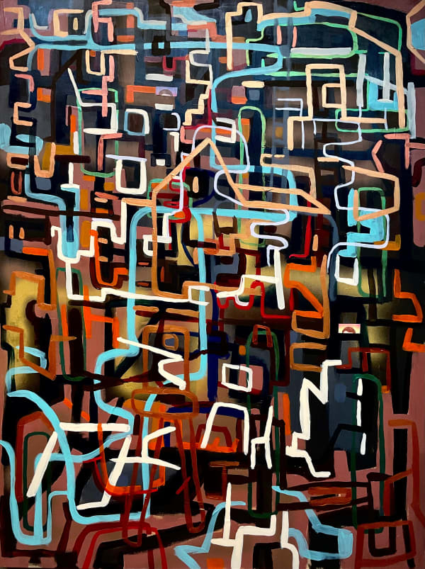 Joan Fabian What was not Heard, 2023 Acrylic on Russian birchwood 40 x 30 in 101.6 x 76.2 cm