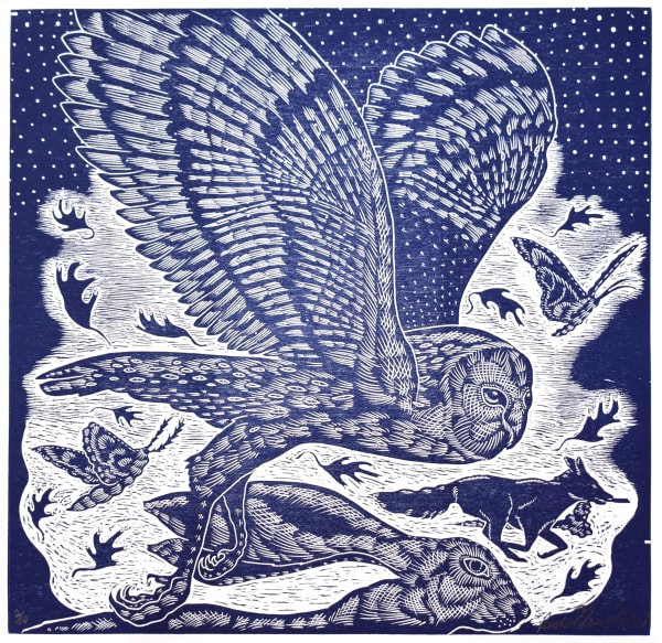 Richard 'Ricky' Armendariz The Reluctant Leader II (blue), 2021 Woodblock print 20.9 x 20.9 in 53 x 53 cm Edition of 10
