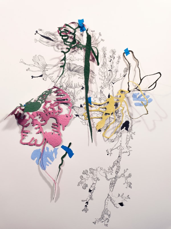 Leigh Anne Lester Blind Expansion #1, 2021 Graphite, drafting film, acrylic paint, linen tape 32 x 23.5 in 81.2 x 59.7 cm