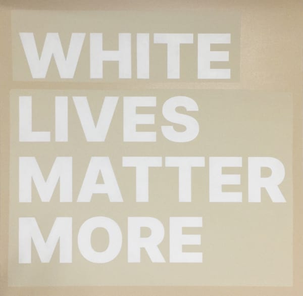 Alejandro Diaz White Lives, 2020 Acrylic paint on canvas 40 x 40 in 101.6 x 101.6 cm