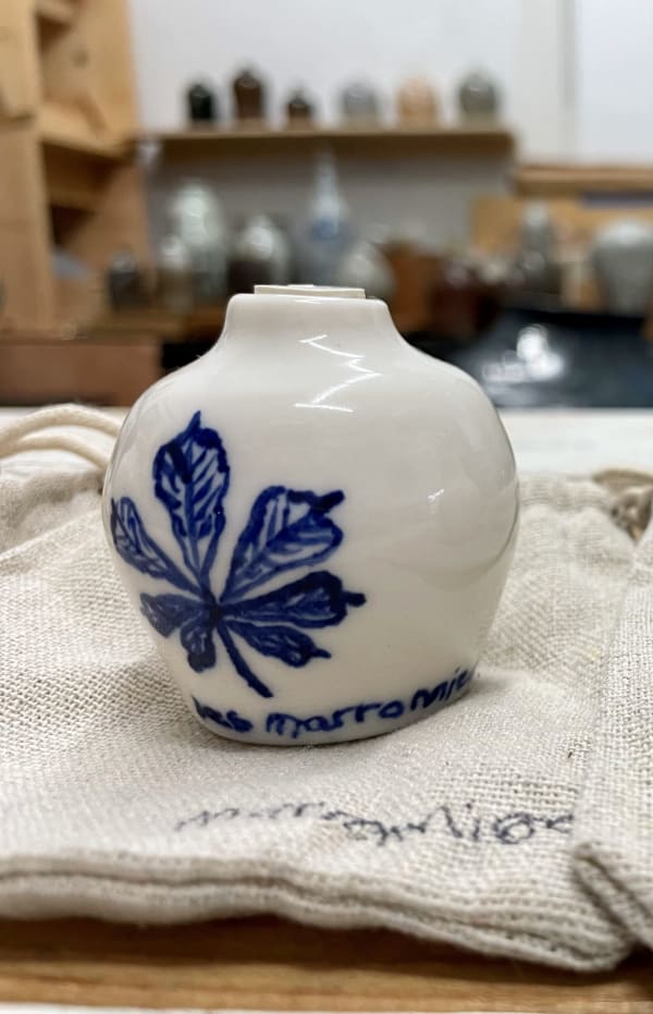 Nate Cassie Les Marronniers (Chestnut), Place des Vosges and Louis XIII, 2022 Porcelain 2.5 x 2 x 2 in 6.3 x 5.1 x 5.1 cm