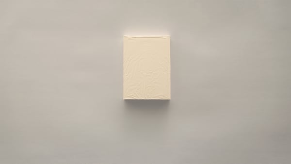 Fernando Polidura Thirtieth Adjustment, 2023 Vinyl paint, paper, shrink wrap film 9.5 x 6.9 x 1.4 in 24 x 17.5 x 3.5 cm