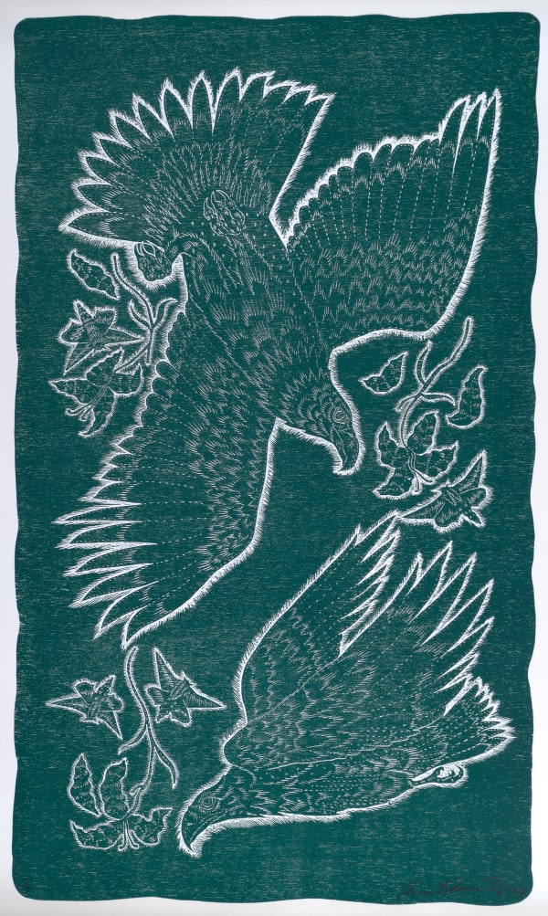 Richard 'Ricky' Armendariz The Gods Wait to Delight in You, 2023 Wood block print 49.75 x 30.5 in 126.4 x 77.5 cm Edition of 5