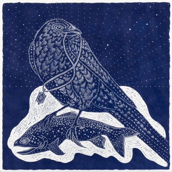 Richard 'Ricky' Armendariz Lucky (Suertudo) Anderson Ranch Residency, CO,, 2022 Woodblock on Japanese paper 20 x 20 in 50.8 x 50.8 cm Edition of 4
