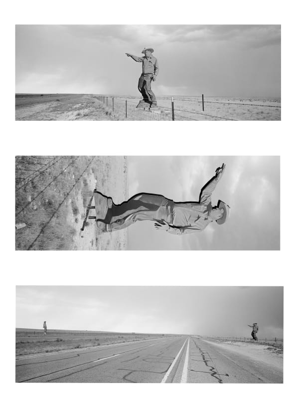 Rahm Carrington Highway Man (Triptych), 2018 Silver gelatin print 20 x 16 in 50.8 x 38.1 cm