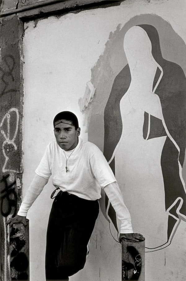 Graciela Iturbide Virgen de Harpys, Maravilla, East Los Ángeles, 1986 Silver Gelatin Print 11.97 x 9.33 in 30.4 x 23.7 cm