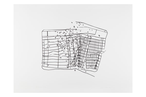 Johanna Calle Sin Título (Saldo Cero)/Untitled (Balance Zero) Flying Horse Editions, University of Central Florida, Orlando, USA, 2014 Letraset and ink drawing on serigraph 22.4 x 30.3" 56.9 x 77 cm 7 / 7