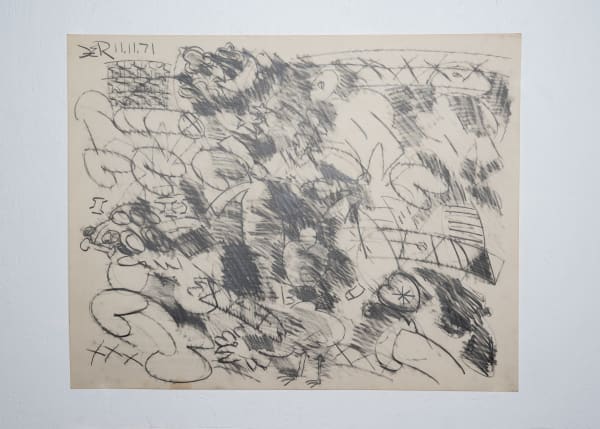 Frank Romero Untitled (Black Drawings), 1971 Graphite on paper 22.625 x 28.625 in 57.5 x 72.7 cm